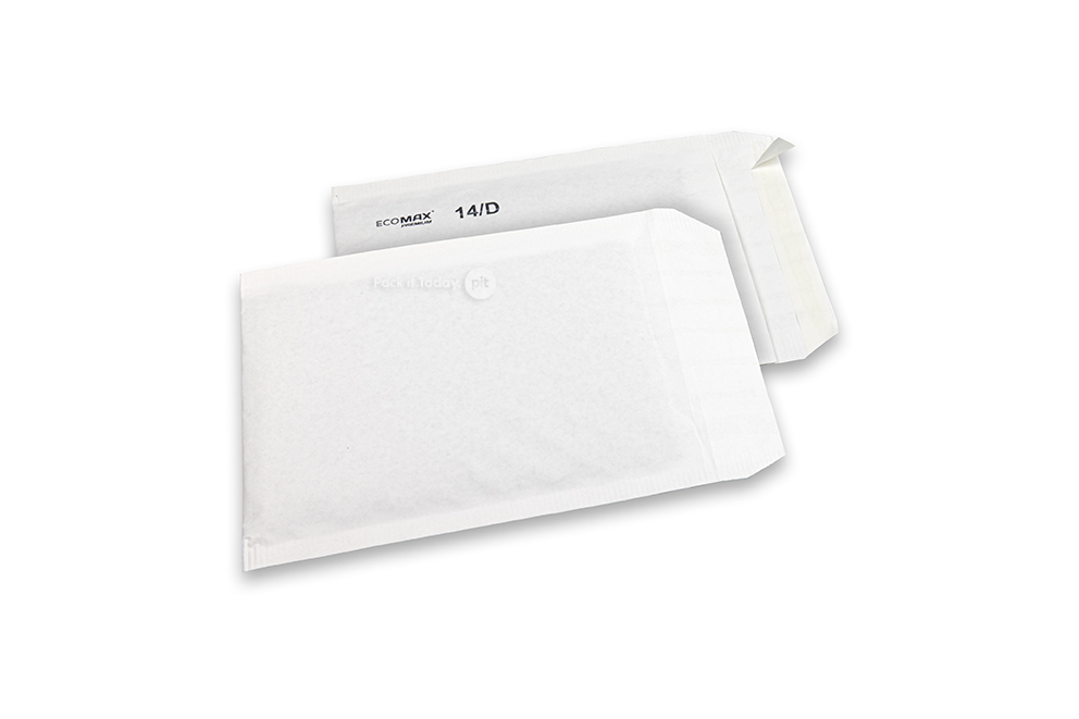 Papirom podstavljene omotnice Ecomax - 180 x 265 mm, 14/D, bijela